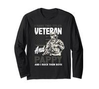 Ho 2 Tittles Veterano E Pappy Fathers Day Uomini Maglia a Manica