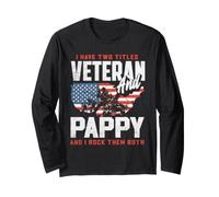 Ho 2 Tittles Veterano E Pappy Fathers Day Uomini Maglia a Manica