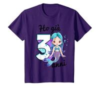 Ho 3 anni terzo compleanno Sirena Bambina Maglietta