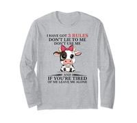 Ho 3 Regole, Non mentirmi, Non usarmi Mucca Maglia a Manica