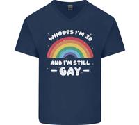 Ho 30 Anni E Sono Ancora Gay T-Shirt In Cotone V-Neck Per Uomini LGBT
