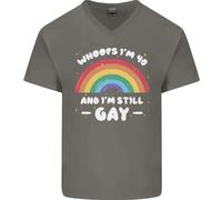 Ho 40 Anni E Sono Ancora Gay T-Shirt In Cotone V-Neck Per Uomini LGBT