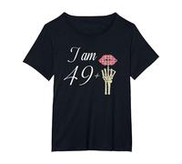 Ho 49 Anni più 1 Dito Medio per 50 Anni per Le Donne Maglietta, Donna Plus-Size, Nero, 1X