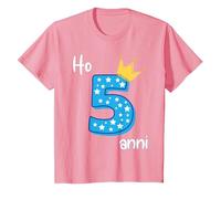 Ho 5 Anni Compleanno Ragazzi Bambino Uomo Maschio Ragazzo Maglietta, Bambini, Rosa, 12 Anni