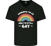 Ho 60 Anni E Sono Ancora Gay T-Shirt In Cotone A V Per Uomini LGBT
