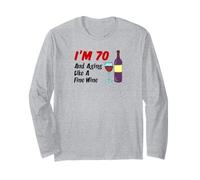 Ho 70 anni e invecchiare come un buon vino 70° compleanno Maglia a Manica