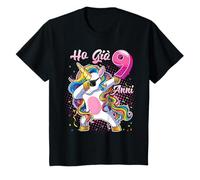 Ho 9 Anni Maglietta Unicorno Compleanno 9 Anni Bambina Maglietta
