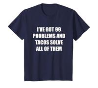 Ho 99 Problemi e Tacos risolvono Tutti Maglietta, Bambini, Navy, 12 Anni