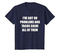 Ho 99 Problemi e Tacos risolvono Tutti Maglietta, Bambini, Navy, 8 Anni