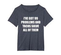 Ho 99 Problemi e Tacos risolvono Tutti Maglietta, Donna Plus-Size, Pervinca, 2X