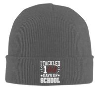 Ho affrontato 100 Giorni di Scuola 100 ° Giorno di Scuola Cappello Lavorato a Maglia Berretto Invernale per Uomo Donna Berretto in Maglia Carino Taglia Unica