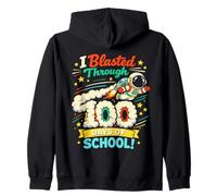 Ho Attraversato 100 Giorni di Scuola Astronauta Bambini Studenti Felpa con Cappuccio