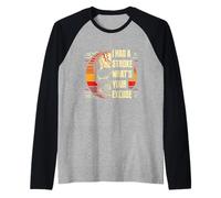 Ho Avuto Un Ictus Qual è la Tua Scusa Teschio Vintage Halloween Maglia con Maniche Raglan