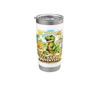 Ho avuto un potenziale sarcasmo divertente per l'estinzione dei dinosauri Bicchiere termico in acciaio inox doppia parete