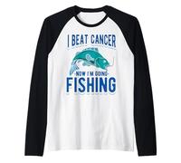Ho battuto Il Cancro Ora vado a Pescare Maglia con Maniche Raglan