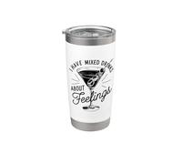 Ho bevande miste sui sentimenti Umorismo divertente cocktail hour Bicchiere termico in acciaio inox doppia parete