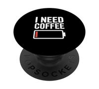 Ho bisogno di caffè perché amo il caffè PopSockets PopGrip Adesivo