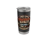 Ho bisogno di più hangar Space Design aeronautico vintage Bicchiere termico in acciaio inox doppia parete