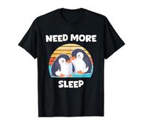 Ho Bisogno di più Sonno Un Pinguino Che Dorme Carino Coppia Che Dorme Prima di Andare a Letto Maglietta con Stampa Grafica Economica