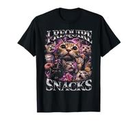 Ho Bisogno di Snack Crazy Cats Bootleg Divertente Maglietta