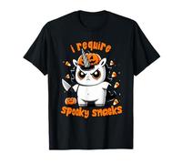 Ho Bisogno di Spooky Snacks Angry Unicorn Halloween Maglietta