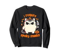 Ho Bisogno di Spooky Snacks Moody Cat Halloween Felpa