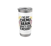 Ho Chemo Brain Qual è la tua scusa per la consapevolezza del cancro Bicchiere termico in acciaio inox doppia parete