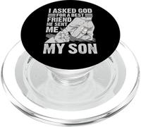 Ho chiesto a Dio un migliore amico, mi ha mandato mio figlio padre orgoglioso PopSockets PopGrip per MagSafe