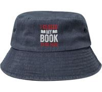 Ho Chiuso Il Mio Libro per Essere Qui Uomo Donne Cotone Cappello da Sole Confortevole Bucket Hat Casual Cappello da Pescatore per All'Aperto Pesca Campeggio