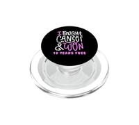 Ho combattuto e ho vinto 10 anni gratis di sensibilizzazione al cancro al seno rosa PopSockets PopGrip per MagSafe