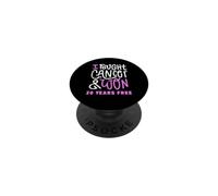 Ho combattuto e ho vinto 20 anni gratis di sensibilizzazione al cancro al seno rosa PopSockets PopGrip Adesivo