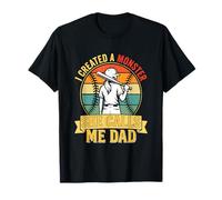 Ho Creato Un Mostro Lei Mi Chiama papà Baseball Vintage Maglietta