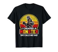Ho creato un mostro Lei mi chiama papà Catcher Softball Dad Maglietta