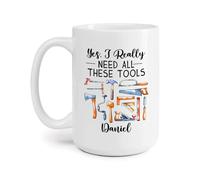 Ho Davvero Bisogno Di Tutti Questi Strumenti Tazza Mug Novità Tazza Colazione Durevole Tazze Di Caffè Regali Divertenti Per Fidanziati Natale Regalo Colleghi 330Ml