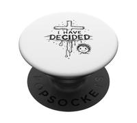 Ho deciso cristiano con croce battesimo fede PopSockets PopGrip Adesivo