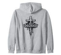 Ho deciso la Fede Cristiana Croce Battesimo Fede Felpa con Cappuccio