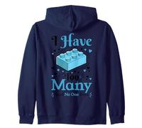 Ho Detto troppi, Nessuno, Brick Building Block Builder Felpa con Cappuccio