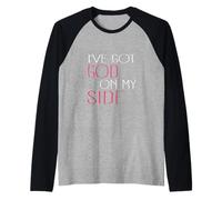 Ho Dio dalla mia Parte Maglia con Maniche Raglan