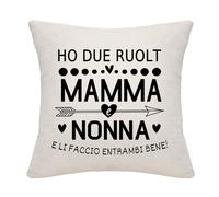 Ho due ruolt mamma nonna e li faccio entrambi bene Copricuscino per la mamma da Figlia Figlio Mamma Compleanno Festa della Mamma Regalo di Natale (mamma-2)