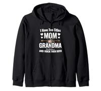 Ho due titoli mamma e nonna regali festa della mamma Felpa con Cappuccio