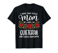 Ho Due Titoli Mamma E QUIETGRAN Mothers Day Floral Maglietta