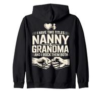 Ho Due Titoli Nanny E Nonna E Li Rock Entrambi Felpa con Cappuccio