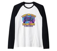 Ho Due titoli papà E Gamer I Crush Entrambi Padre Gaming Maglia con Maniche Raglan