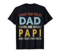Ho Due titoli papà e Papi Retro Festa del papà Maglietta