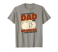 Ho Due TITOLI: papà & Nonno E I Rock ENTRAMB! Meme Maglietta