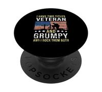 Ho Due Titoli, Veterano E Grumpy Vintage Style Nonno PopSockets PopGrip Adesivo