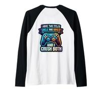 Ho Due titoli Zio e Giocatore e schiacciare Entrambi i Giochi Maglia con Maniche Raglan