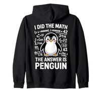 Ho Fatto i Conti La Risposta è Penguin Funny Math Felpa con Cappuccio