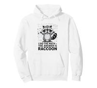 Ho Fatto la Matematica La Risposta è Raccoon Divertente Felpa con Cappuccio