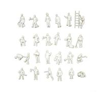 HO Gauge Ferrovia Persone Figure per Diorama Layout Scene | Il set da 27 pezzi include lavoratori, scaletta, bidone della spazzatura; ideale per diorami dettagliati e scene di layout